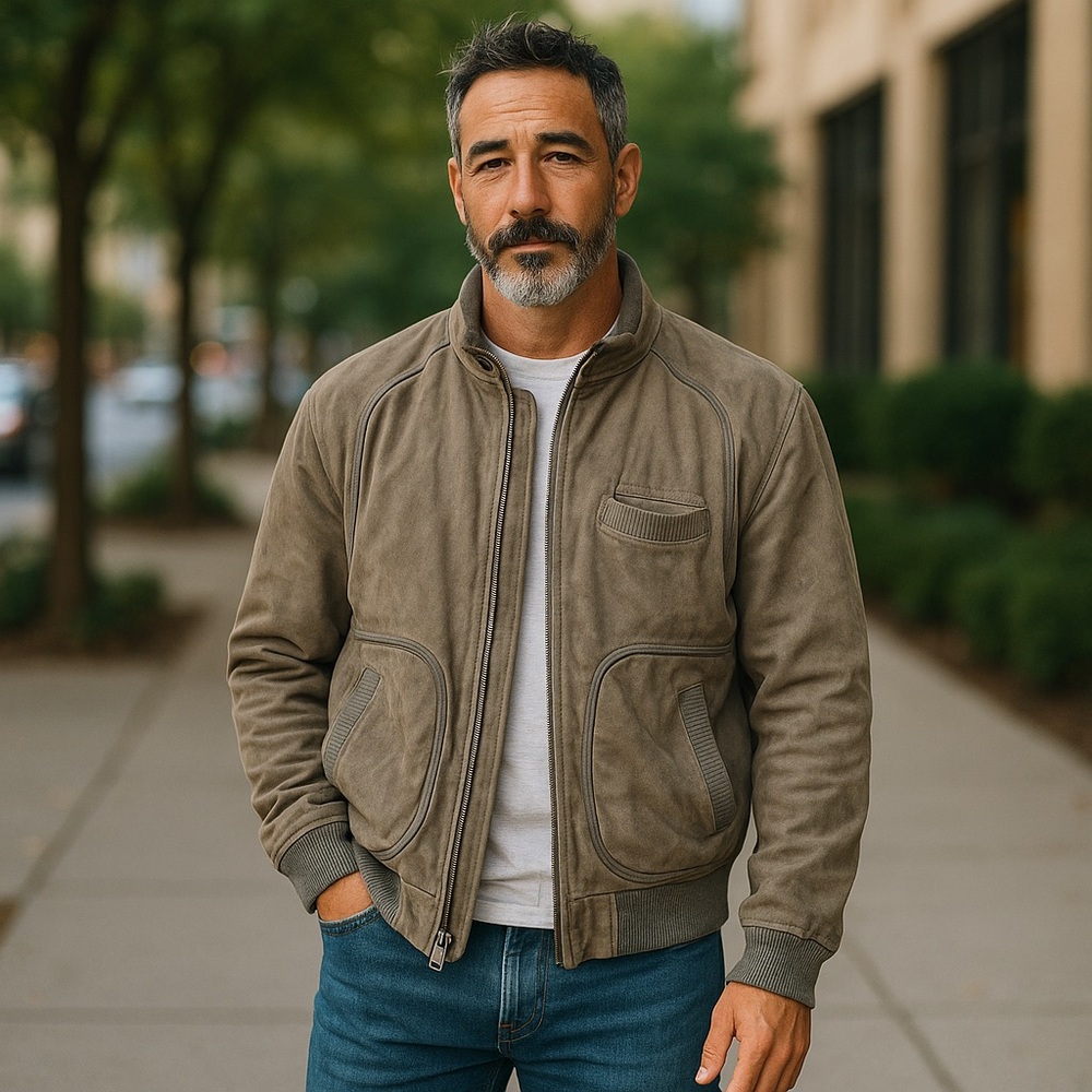 Lined Leather Suede Jacket